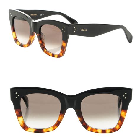 celine catherine black|CELINE Catherine Sunglasses CL 41098/F/S Black Havana.